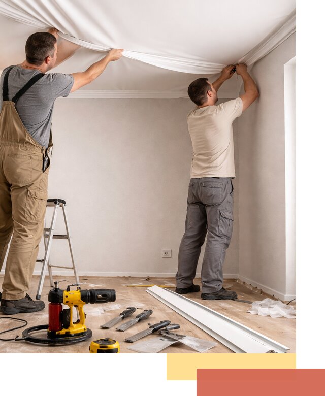 Монтаж ПВХ натяжного потолка в Муравленко качественно и быстро