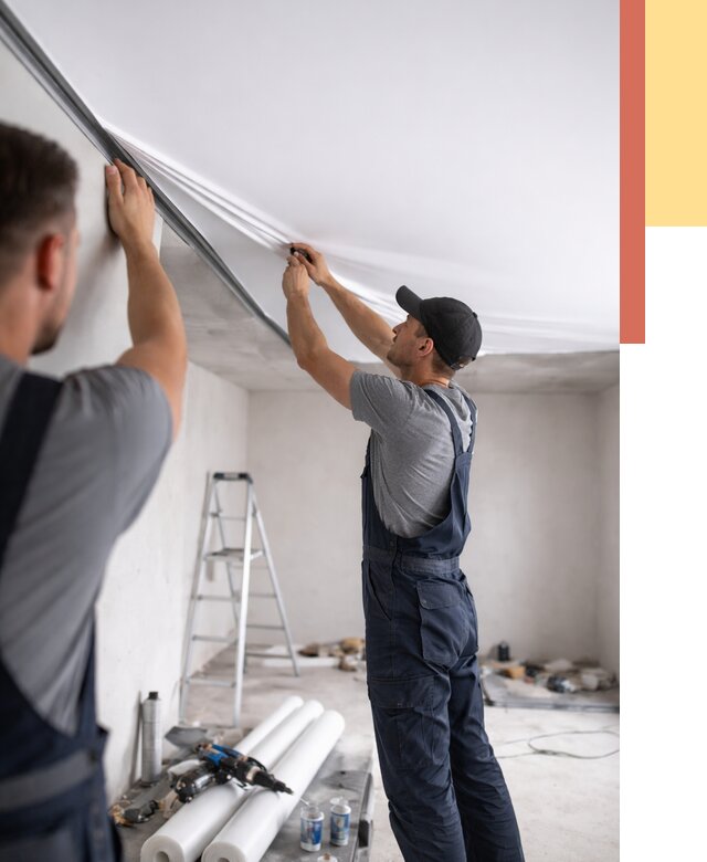 Монтаж матового натяжного потолка в Муравленко от 4818 руб./м² — быстро и недорого | ОТДЕЛОЧНИК-Мрв