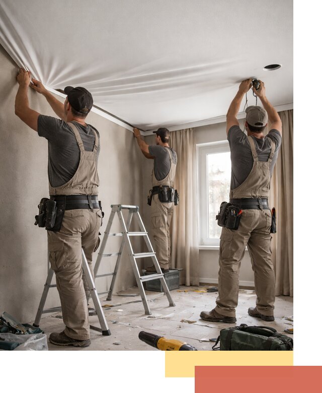 Монтаж матового натяжного потолка в Муравленко качественно и быстро