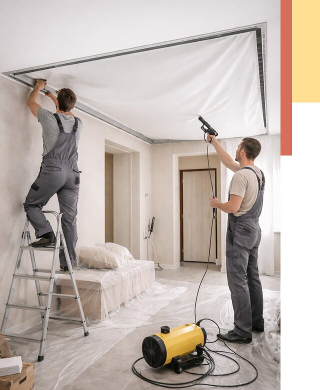 Монтаж натяжного потолка в прихожей в Муравленко от 2837 руб. под ключ | ОТДЕЛОЧНИК-Мрв