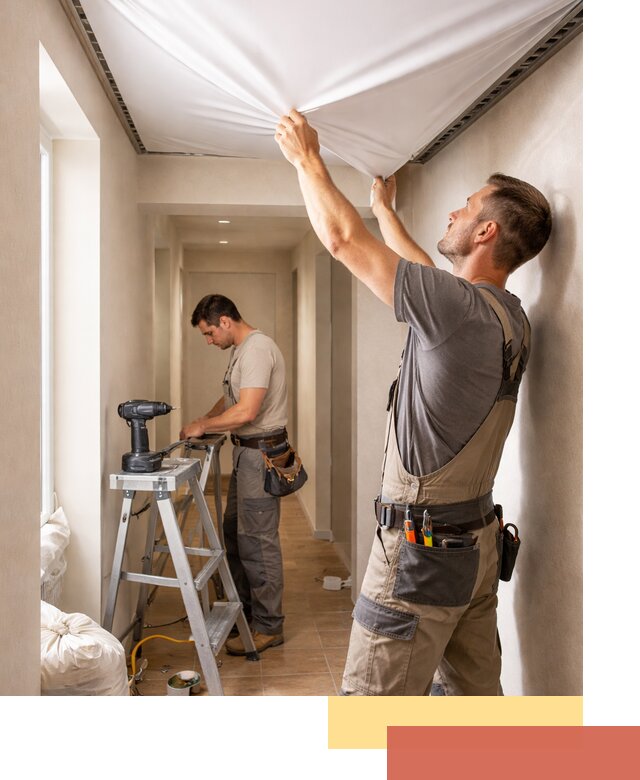 Монтаж натяжного потолка в прихожей в Муравленко