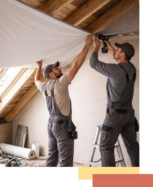 Монтаж натяжного потолка в мансарде в Муравленко