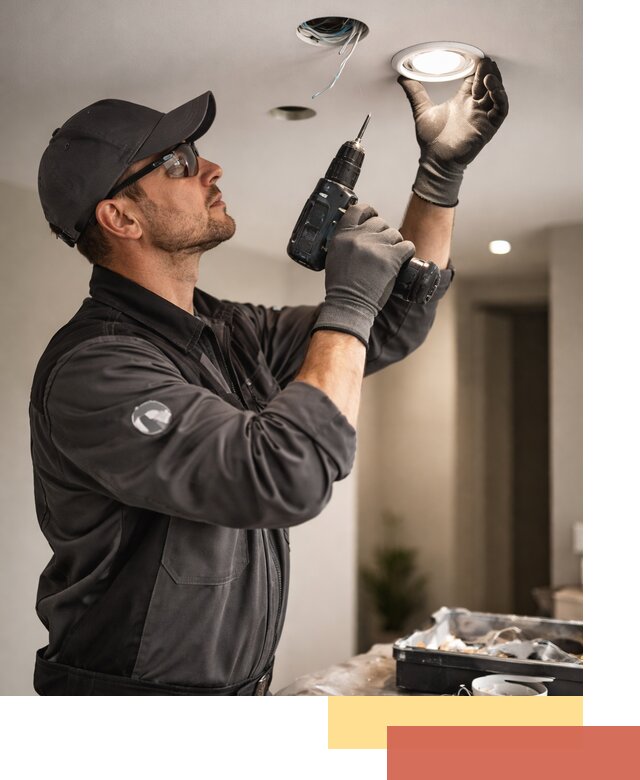 Установка точечных светильников в натяжной потолок в Муравленко