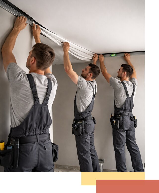 Теневые натяжные потолки в Муравленко: монтаж и отделка быстро и качественно