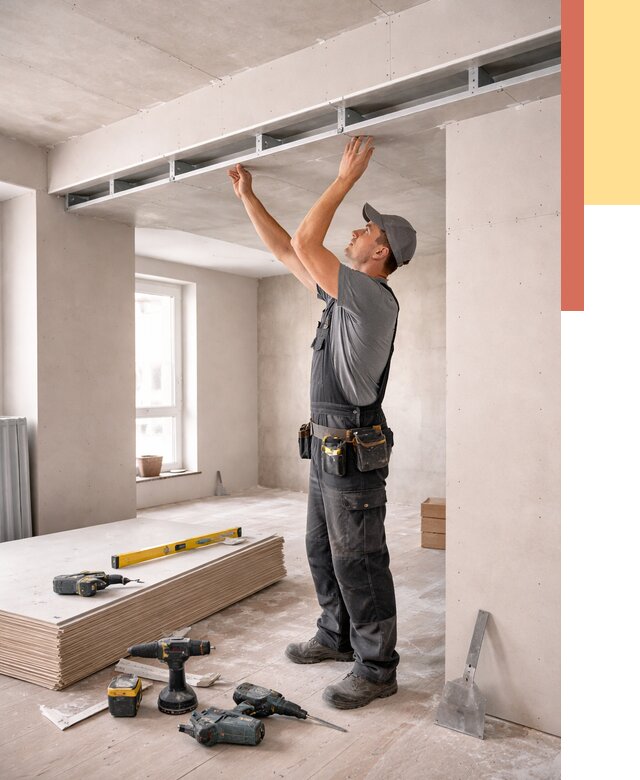 Потолок из гипсокартона с нишей в Муравленко от 1338 руб. под ключ | ОТДЕЛОЧНИК-Мрв