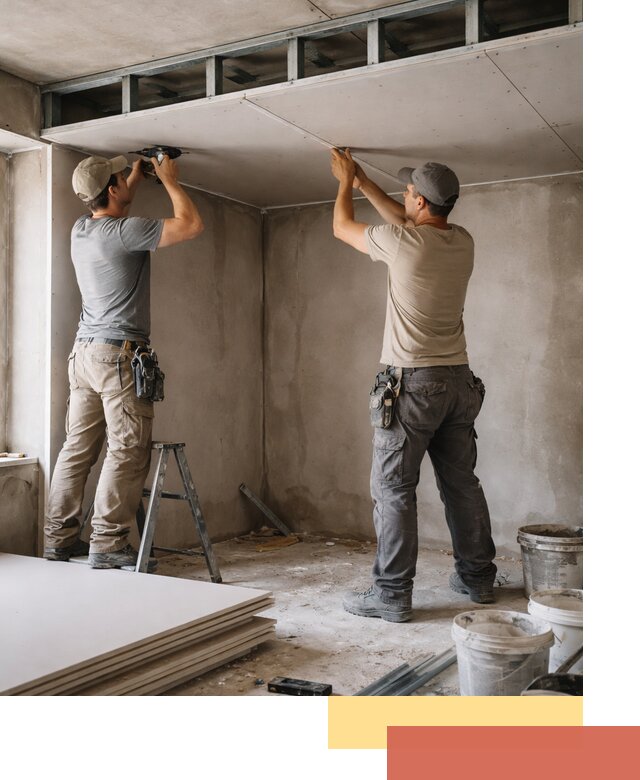 Короб из гипсокартона на потолке под ключ в Муравленко