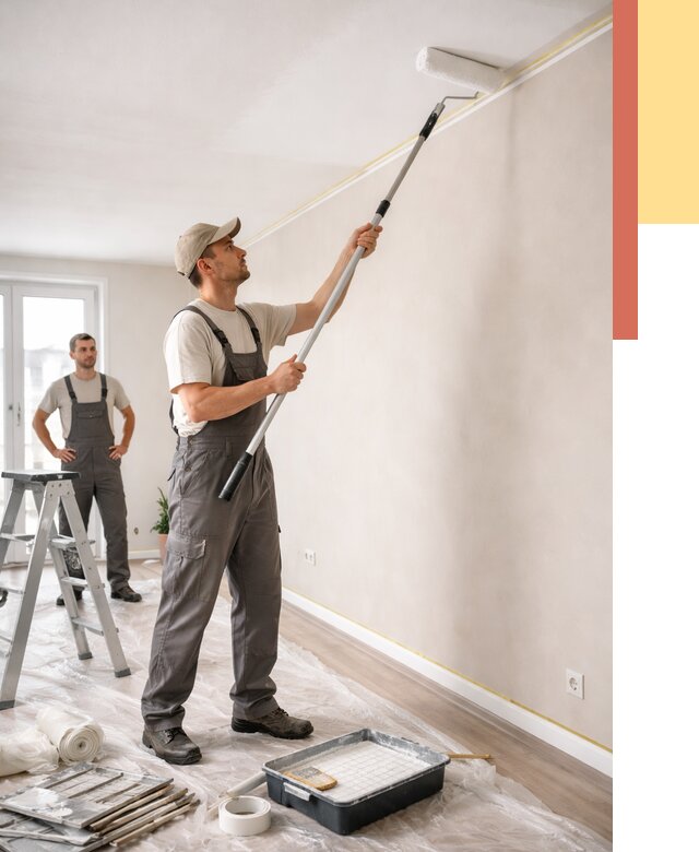 Покраска потолка из гипсокартона в Муравленко от 4818 руб./м2 — услуги под ключ | ОТДЕЛОЧНИК-Мрв