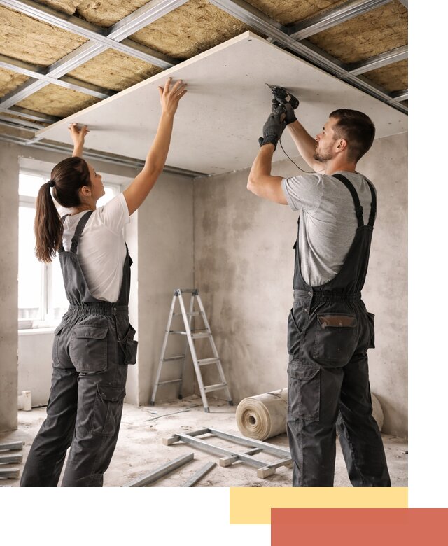 Звукоизоляция потолка из ГКЛ в Муравленко профессионально и надежно