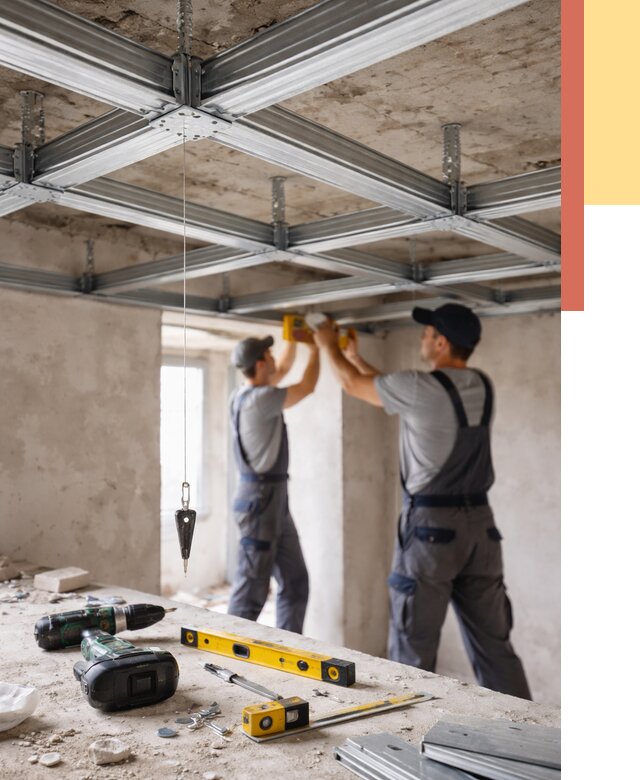 Монтаж каркаса потолка из профиля в Муравленко от 4818 руб. — услуги ОТДЕЛОЧНИК-Мрв