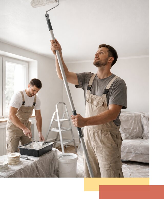 Покраска потолка водоэмульсионной краской в Муравленко