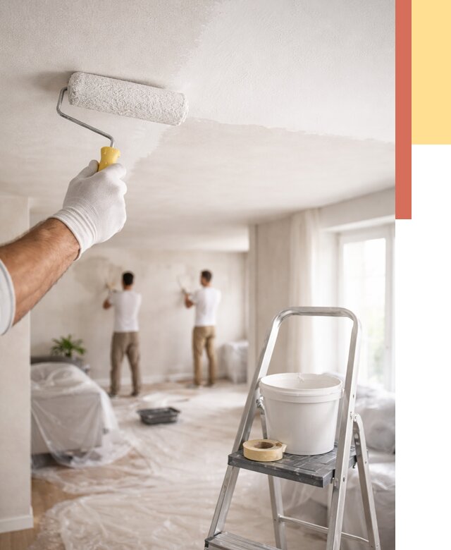 Покраска потолка акриловой краской в Муравленко от 2677 руб. | ОТДЕЛОЧНИК-Мрв