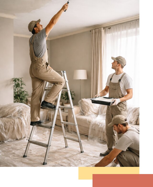 Покраска потолков акриловой краской в Муравленко качественно и быстро