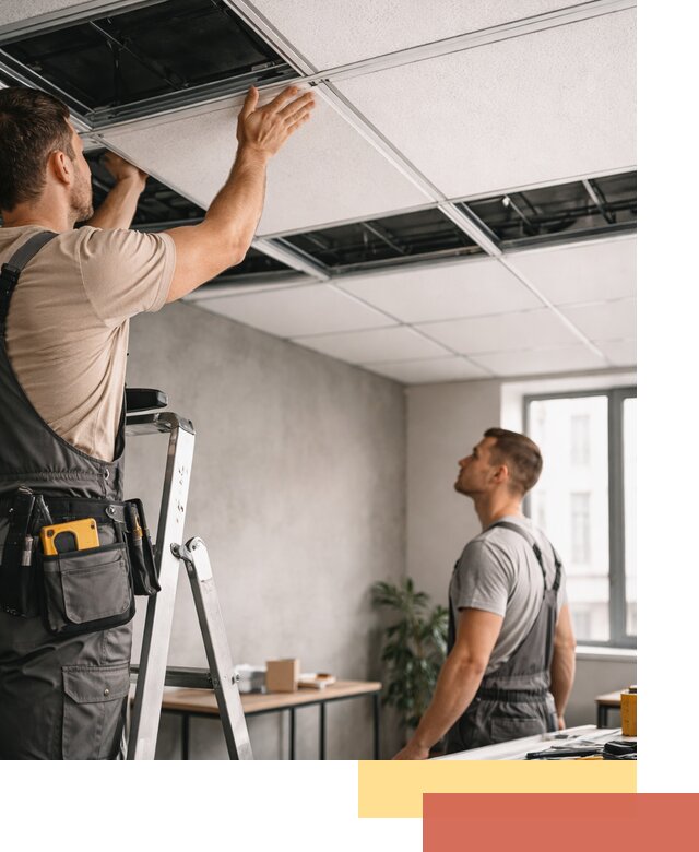 Монтаж потолочной плитки в Муравленко качественно и в срок