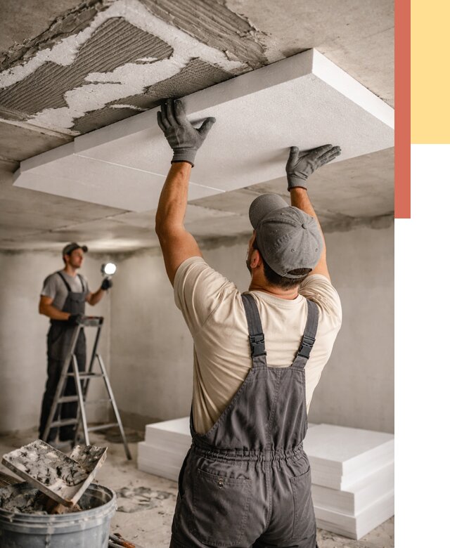 Утепление потолка пенопластом в Муравленко от 4818 руб/м2 — недорого и быстро | ОТДЕЛОЧНИК-Мрв